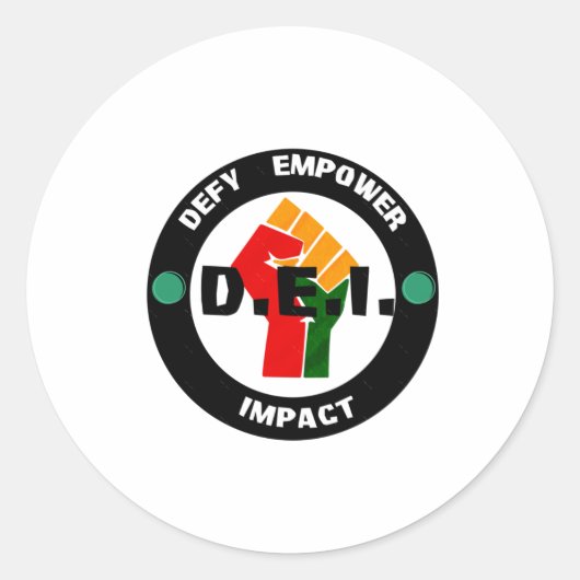 Defy Empower Impact Clic-Sticker Ronde Sticker (Voorkant)