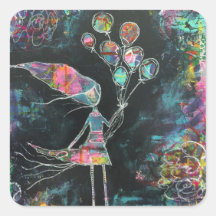 Defy Logic Art Stickers