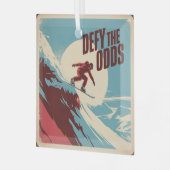 Defy The Odds Glas Ornament (Voorkant links)