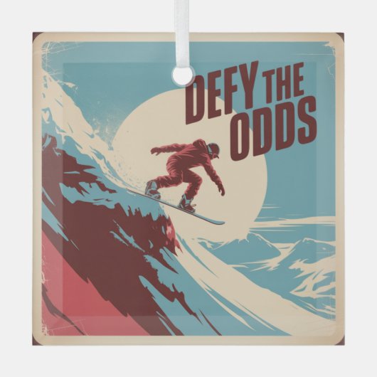 Defy The Odds Glas Ornament (Voorkant)