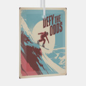 Defy The Odds Glas Ornament (Voorkant Rechts)