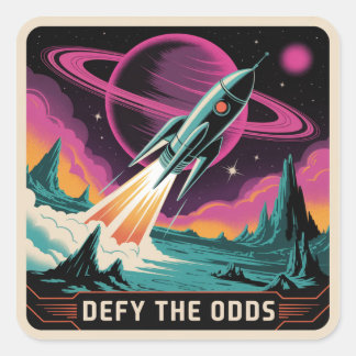 Defy The Odds Vierkante Sticker