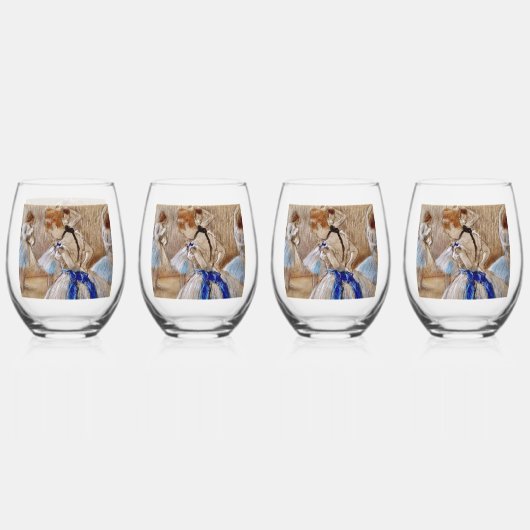 Dega’s Dancer With Blue Ribbon Wijnglas Zonder Voet (Voorkant)