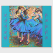 Degas Ballerina kerstcadeautje, briljant! Cadeaupapier (Vlak)