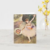 Degas Ballerina met Bloemenboeket Note Kaart (Gele Bloem)