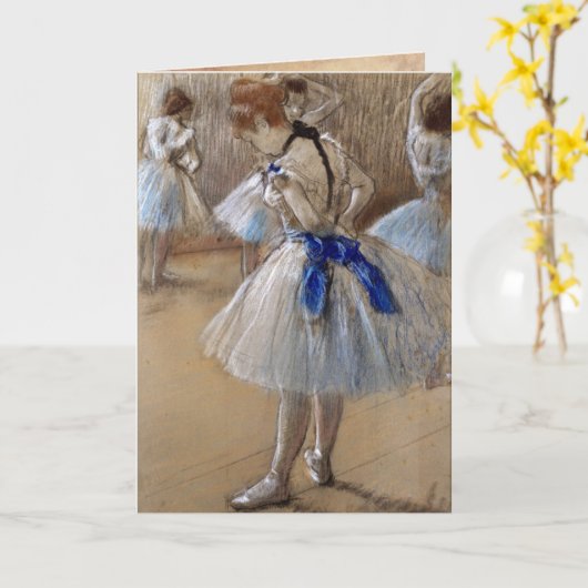 Degas Ballet Ballerina Kaart (Gele Bloem)