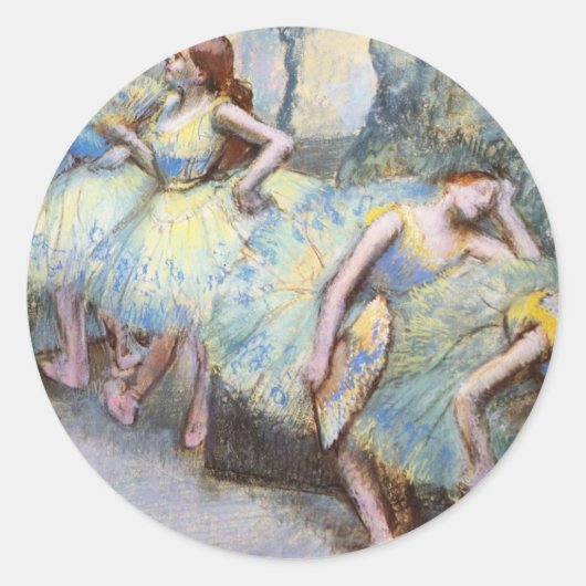 Degas Ballet Danser Kunst Dansers Schilderen Ronde Sticker (Voorkant)