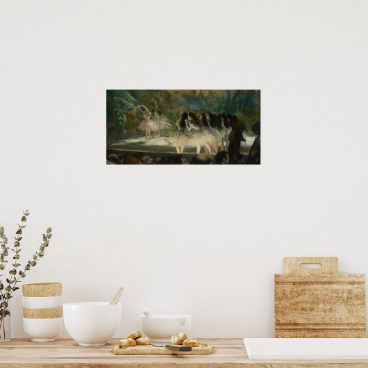 Degas - ballet in de opera van Parijs Poster (Keuken)