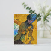 Degas -  beeldende kunst - Mary Cassatt met hond Briefkaart (Staand voorkant)