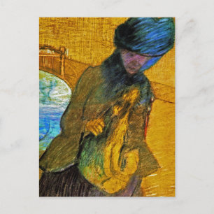 Degas - beeldende kunst - Mary Cassatt met hond Briefkaart