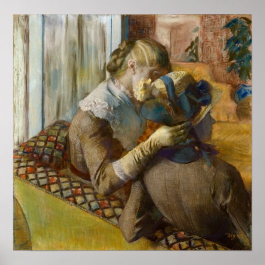 Degas - Bij de hoedenmaakster Poster (Voorkant)