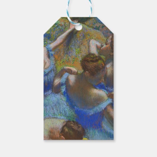 Degas Blauwe Danseressen Pastel Fijn Kunst Meester Cadeaulabel (Voorkant)