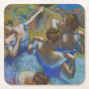 Degas Blauwe Danseressen Pastel Fijn Kunst Meester Kartonnen Onderzetters
