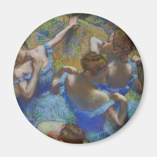 Degas Blauwe Danseressen Pastel Kunst Meesterwerk Magneet (Voorkant)