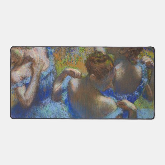 Degas Blauwe Dansers Pastel Kunst Meesterwerk Bureaumat (Voorkant)