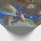 Degas Blauwe Dansers Pastel Kunst Meesterwerk Cadeaupapier (Hoek)