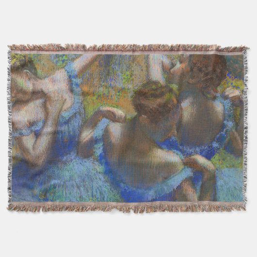 Degas Blauwe Dansers Pastel Kunst Meesterwerk Deken (Voorkant)