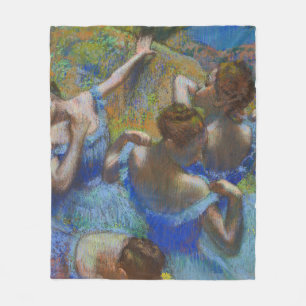 Degas Blauwe Dansers Pastel Kunst Meesterwerk Fleece Deken