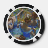 Degas Blauwe Dansers Pastel Kunst Meesterwerk Poker Chips (Achterkant)