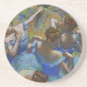 Degas Blauwe Dansers Pastel Kunst Meesterwerk Zandsteen Onderzetter