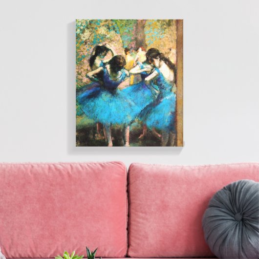 Degas Blue Dancers Canvas Afdruk (Insitu (Woonkamer))