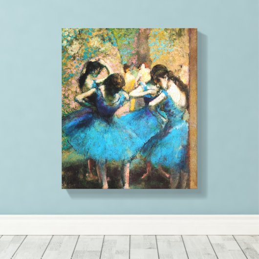 Degas Blue Dancers Canvas Afdruk (Insitu (Houten vloer))