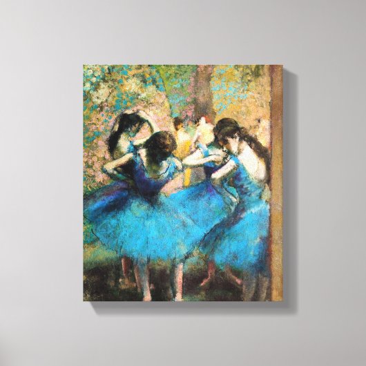 Degas Blue Dancers Canvas Afdruk (Voorkant)