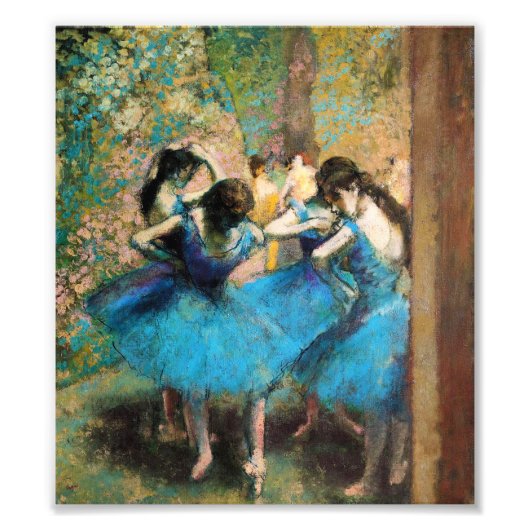 Degas Blue Dancers Foto Afdruk (Voorkant)