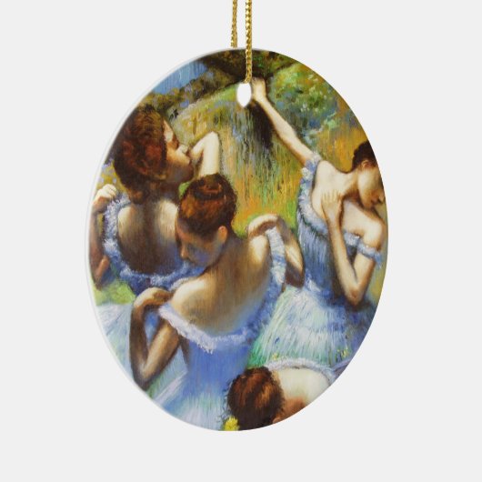 Degas Blue Dancers-kerstversiering Keramisch Ornament (Rechts)