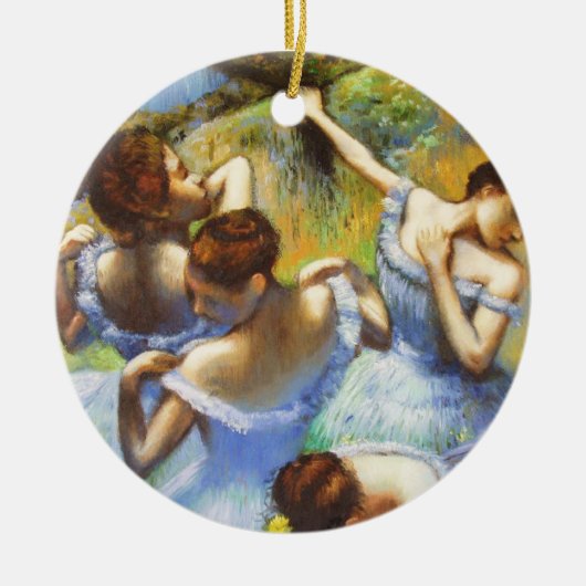Degas Blue Dancers-kerstversiering Keramisch Ornament (Voorkant)