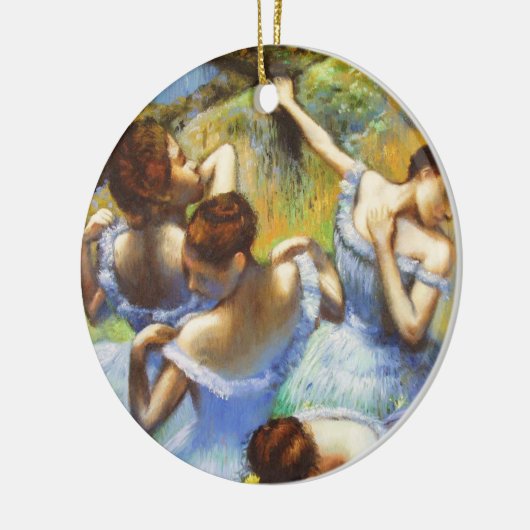 Degas Blue Dancers-kerstversiering Keramisch Ornament (Links)