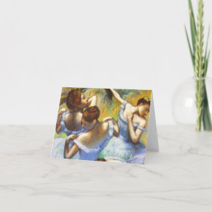 Degas Blue Dancers Note Card Kaart