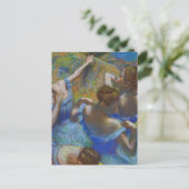 Degas Blue Dancers Pastel Fine Art Masterpiece Briefkaart (Staand voorkant)