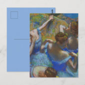 Degas Blue Dancers Pastel Fine Art Masterpiece Briefkaart (Voorkant / Achterkant)