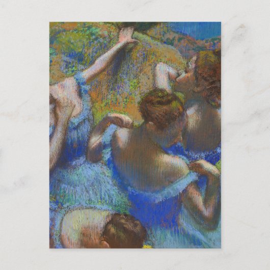 Degas Blue Dancers Pastel Fine Art Masterpiece Briefkaart (Voorkant)