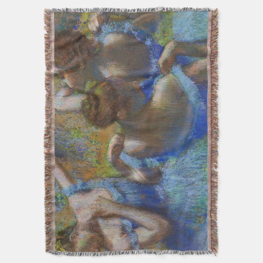 Degas Blue Dancers Pastel Fine Art Masterpiece Deken (Voorkant Verticaal)