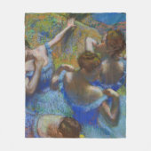 Degas Blue Dancers Pastel Fine Art Masterpiece Fleece Deken (Voorkant)