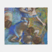 Degas Blue Dancers Pastel Fine Art Masterpiece Fleece Deken (Voorkant (Horizontaal))
