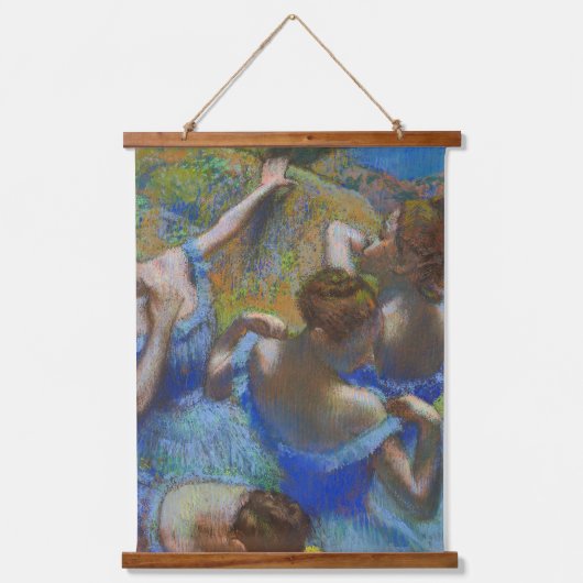 Degas Blue Dancers Pastel Fine Art Masterpiece Hangend Wandkleed (Voorkant)
