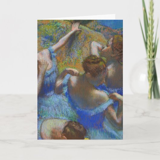 Degas Blue Dancers Pastel Fine Art Masterpiece Kaart (Voorkant)