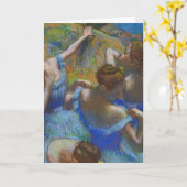 Degas Blue Dancers Pastel Fine Art Masterpiece Kaart (Gele Bloem)