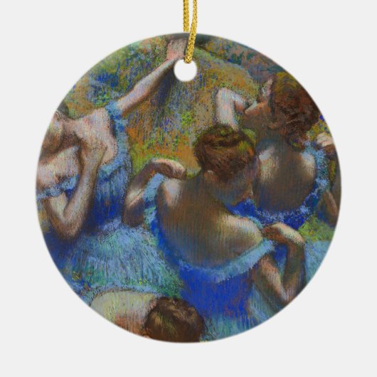 Degas Blue Dancers Pastel Fine Art Masterpiece Keramisch Ornament (Voorkant)
