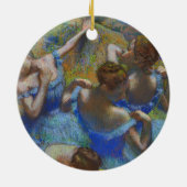 Degas Blue Dancers Pastel Fine Art Masterpiece Keramisch Ornament (Achterkant)