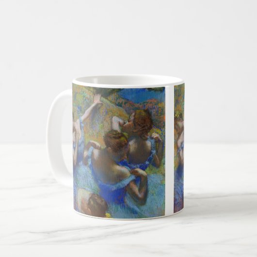 Degas Blue Dancers Pastel Fine Art Masterpiece Koffiemok (Voorkant links)