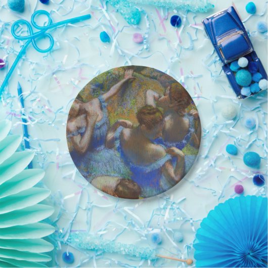 Degas Blue Dancers Pastel Fine Art Masterpiece Papieren Bordje (Feest)