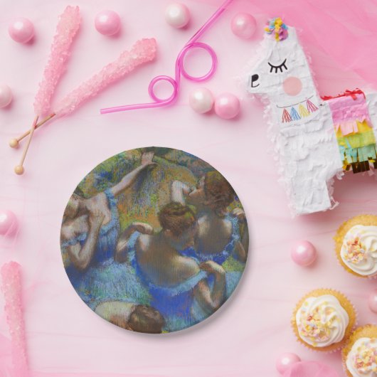 Degas Blue Dancers Pastel Fine Art Masterpiece Papieren Bordje (Feest)