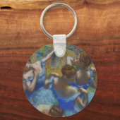Degas Blue Dancers Pastel Fine Art Masterpiece Sleutelhanger (Achterkant)