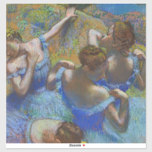 Degas Blue Dancers Pastel Fine Art Masterpiece Sticker (Vel)