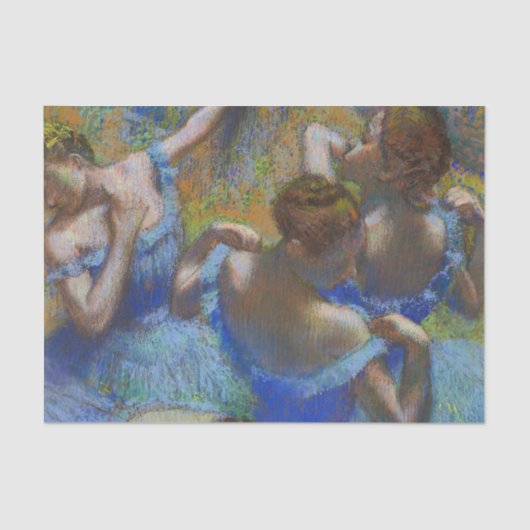 Degas Blue Dancers Pastel Fine Art Masterpiece Tissuepapier (Voorkant)