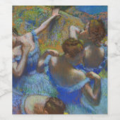 Degas Blue Dancers Pastel Fine Art Masterpiece Wijn Etiket (Enkel label)